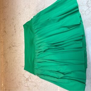 Aerie Green Skater Mini Skirt Pleated Cocktail